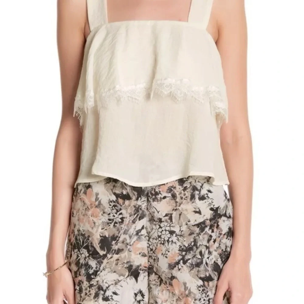 CAD RUFFLE LACE TANK CREAM - Picture 3 of 6